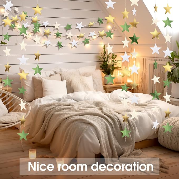Patelai Glitter Star Garland Banner 2026 Graduation Decor 130 Feet #14