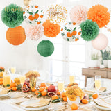 NICROHOME EUR Little Cutie Baby Shower Decorations, 12 PCS Orange