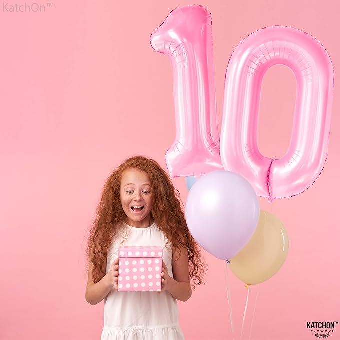 KatchOn, Huge 40 Inch Light Pink 0 Balloon - Pink Balloons | Zero