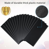16 Pack Black Plastic Tablecloth for Rectangle Tables, Premium
