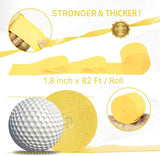 PartyWoo Light Yellow Crepe Paper Streamers 4pcs 328ft Pack of Pastel