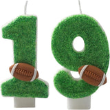 Football Candles 19,19 Candles for Birthday Cake Boy,Number 19