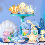 Under The Sea Party Decorations 9PCS Sea Aniamls Wood Centerpieces