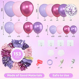 Amandir 153pcs Pink Purple Balloon Garland Arch Kit, Different Sizes