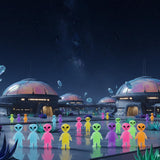 120 Pcs Colorful Mini Alien Figures Bulk Glow in The Dark