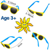 GINMIC Kids Sunglasses Bulk, 24Pack Valentines Neon Sunglasses for