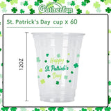 St Patrick's Day Celebration Pack 60 Pcs 12oz Irish Themed Plastic
