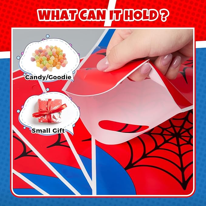 Eccliy 30 Pcs Spider Theme Party Favor Bags Spider Wed Goodie Cookie