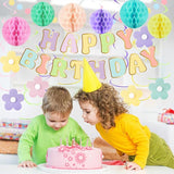 Amandir Pastel Birthday Decorations for Girls Women, Happy Birthday