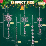 18pcs Crystal Christmas Ornaments for Christmas Tree Decorations-Light