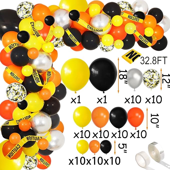 345 Pcs Construction 3rd Birthday Party Supplies Dump Truck Three