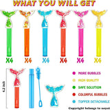 Mermaid Party Favors 24Pcs Glitter Mermaid Tail Bubble Wands for