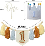 Baby 1st Birthday Party Decorations For Handmade Blue Tassel Garland