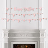 Big Dot of Happiness Pink Rose Gold Birthday Happy Birthday