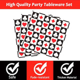 96 Pcs Casino Party Supplies Paper Plates Napkins Las Vegas Party