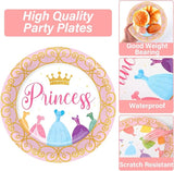 100 Pcs Princess Birthday Plates and Napkins Princess Themed Party