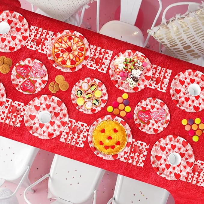 192pcs Valentine's Day Party Decorations Lovely Heart Valentines Day
