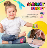 UpBrands 48 Fidget Toys Friendship Zipper Bracelets 7 ½”, Party Favors