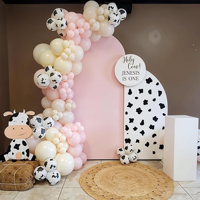 HILAVO Cowgirl Balloon 12 Inch Pastel Light Baby Pink White Nude