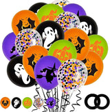 Halloween Party Balloons Decorations 65PCS 12 Inch Black Orange