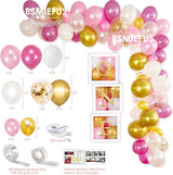 Baby Girl 1st Birthday Decorations Balloon Boxes Backdrop High Chair
