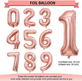 263 Pcs Rose Gold Birthday Decorations for Women All Ages Party