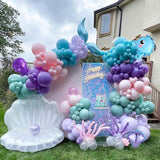 Mermaid Balloon Garland Kit 125pcs Under The Sea Balloons Mermaid