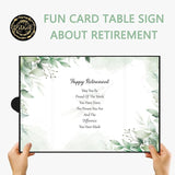 Retirement Decorations Watercolor Leaf Retirement Signature Book
