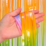 BRAVESHINE Colourful Tinsel Fringe Curtains - 2Pcs 3.2x8.2ft Holidays