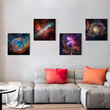 Space Decor for Boys Room Galaxy Canvas Pictures Nebula Wall Art Kids
