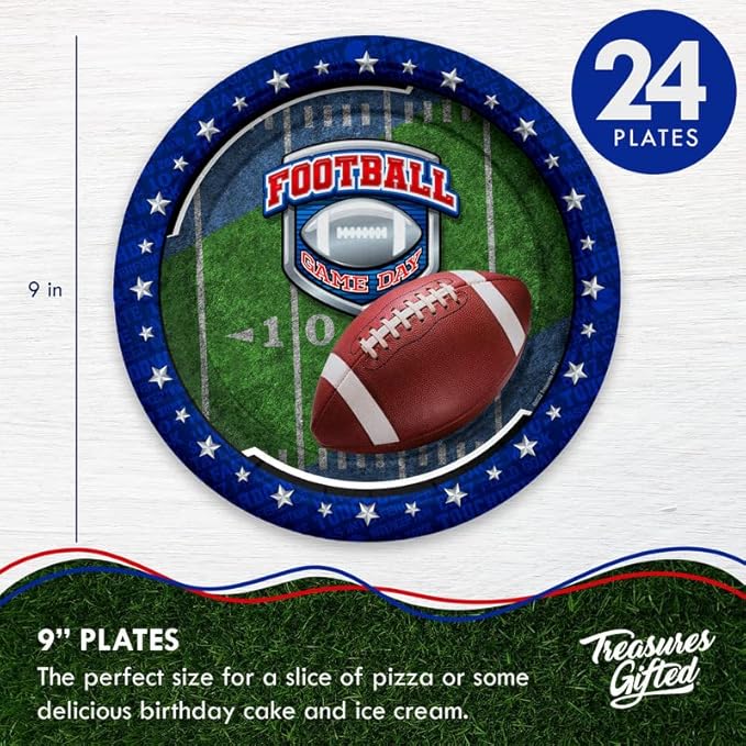 Treasures Gifted Football Party Decorations Serves 24 Dinnerware