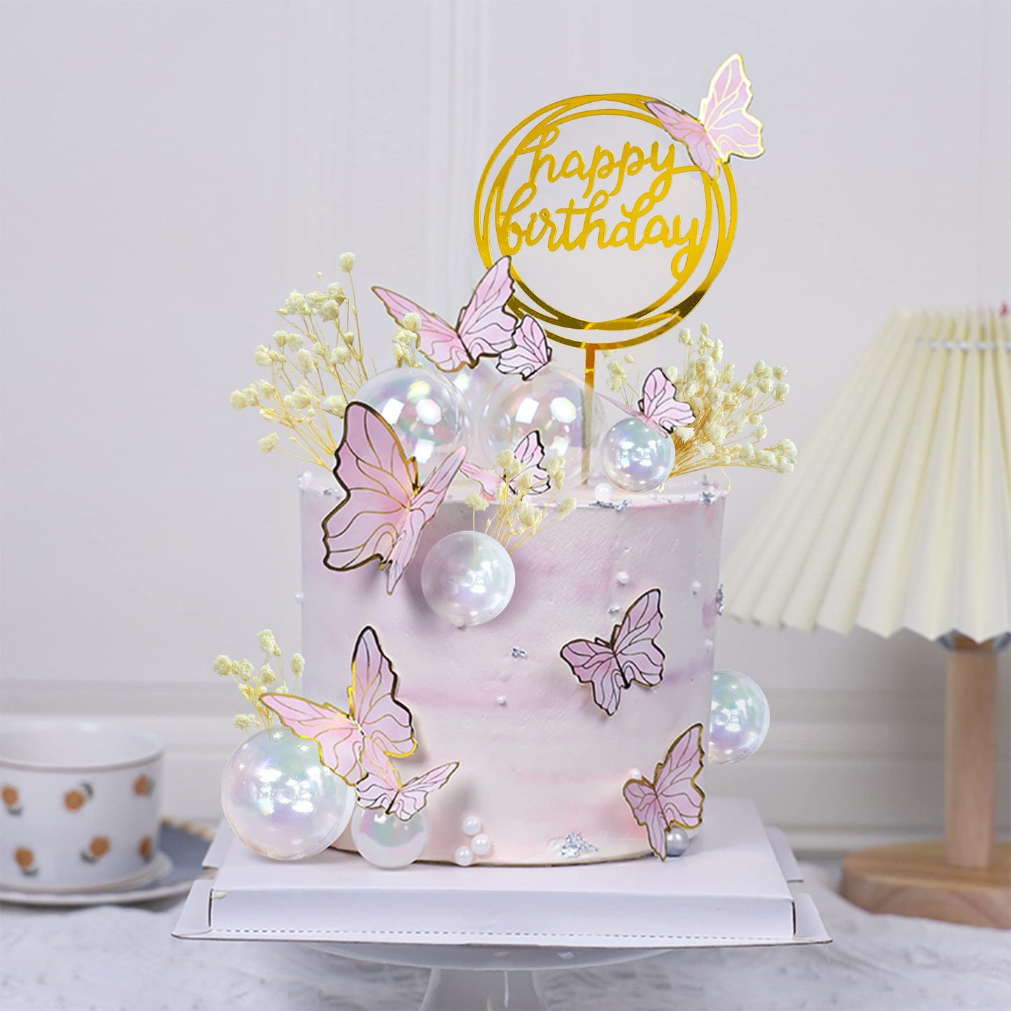 30 PCS Mini Balls Cake Topper DIY Cake Insert Topper Acrylic Cake