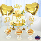 248 Pc Premium Engagement Party Decorations Gold and White Bridal