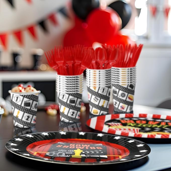 Movie Night Birthday Party Decorations Movie Night Party Napkins and