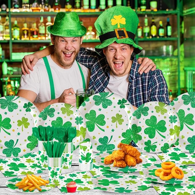 140Pcs St Patrick's Day Party Supplies St Patrick's Day Plates and