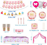 Princess Themed Birthday Party Decorations for kids Includes Plate