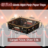 48 Pcs Movie Night Snack Tray 5 Lbs Large Disposable Paper Food Tray