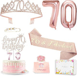 70th Birthday Gifts Decorations for Women Including 70th Cake