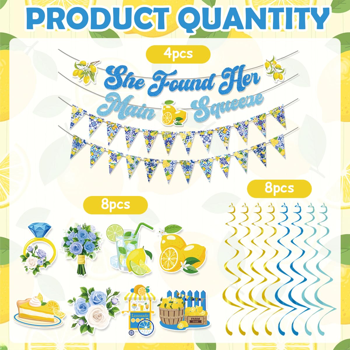 Lemon Bridal Shower Decorations Include She Found Her Main Squeeze
