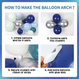 167pcs Space Balloons Arch Kit - Outer Space Party Decorations with