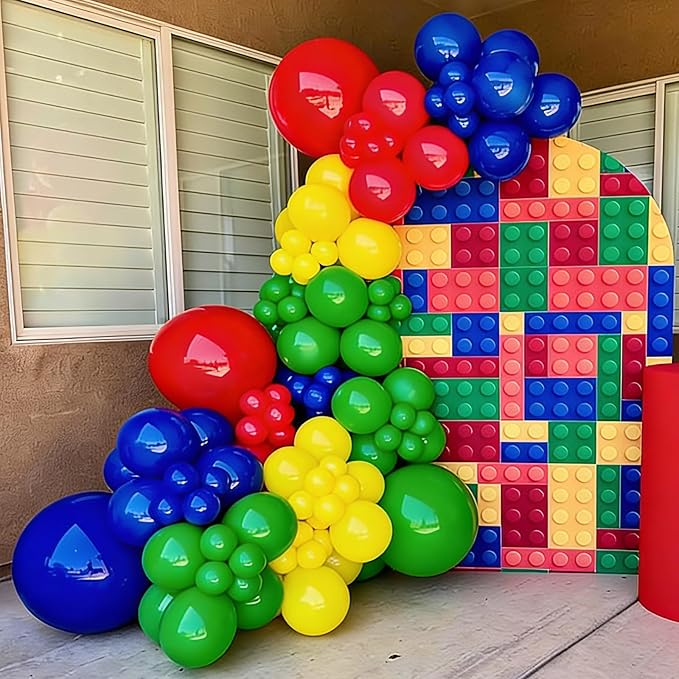 YMSZ Red Blue Green Yellow Balloons, 67pcs 12 Inch Colorful Latex