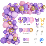 Purple Pink Butterfly Balloon Garland Arch Kit, Butterfly Baby Shower