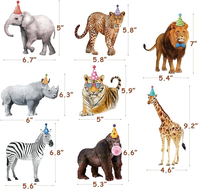 Safari Animals Party Decorations Jungle Animal Centerpiece Sticks