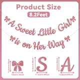 A Sweet Little Girl is on Her Way Banner - Pink Bow Baby Shower
