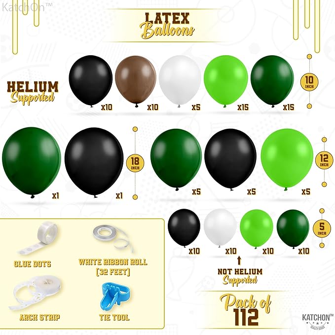 Football Balloons Arch Kit Huge Pack of 131 Football Party Supplies
