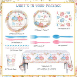 194 PCS Pumpkin Gender Reveal Decorations Pumpkin Paper Plates Cups