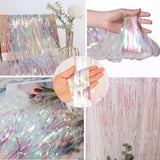 BRAVESHINE Iridescent Foil Fringe Backdrop - 2 Pack 3.2x6.5ft