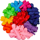 PartyWoo Assorted Colors Rainbow Balloons 100pcs 5 Inch Multicolor