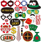 Casino Photo Booth Props Tumwisk 24PCS Casino Theme Party