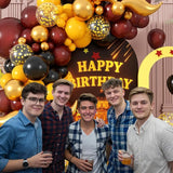 Red Black Gold Balloon Arch 120 Pcs Gold Black Balloon Garland Black